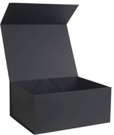 packster 10x Magnetbox Geschenkbox Geschenkkarton 230 x 170 x 50 mm Magnetverschluss 120g/qm Schwarz hochwertige Geschenk-Verpackung