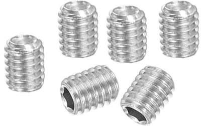 PATIKIL 100 Pcs Vite Senza Testa A Brugola, M4x5mm Punto Piatto 304 Acciaio Inossidabile Vite Di Fissaggio Per Maniglie Porta Riparazione Lampade