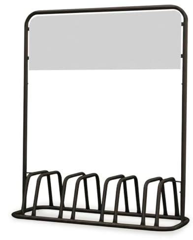 Nischenmarkt 4er Werbe-Fahrradständer mit Werbeschild/Fahrradhalter + Werbetafel (schwarz)