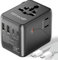 Universal Travel Adapter 70W Fast Charge, Travel Plug Adapter Worldwide with 5 USB Ports (2 USB C), Universal Plug Adaptor UK to World, Dual10A Fuses Travel Adapter Wall Charger for (Type A, C, G, I)