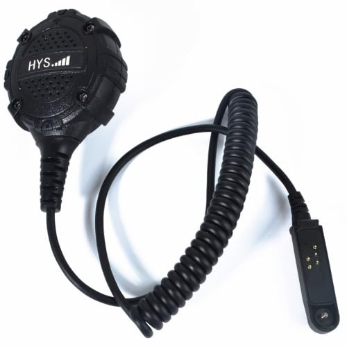 HYS Walkie Talkie Handmikrofon med PTT, handhållna högtalare kompatibel med Baofeng UV-9G 9r Plus UV-9R MK1 PRO radioapparater