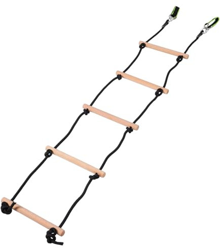 UPKOCH Climbing Ladder Accessories Wooden Kids Climbing Frame Rope Ladder for Treehouse and Playset