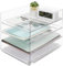 Aevcvok 4 Bandejas Oficina Apilables, Transparente Pet Bandeja Escritorio, Bandejas Plastico, Bandeja Portadocumentos, Organizador para Documentos, Folios, Papeles, Material de Oficina