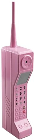 Retro Handy Requisite, 80er 90er Jahre Backstein Telefon Simulation Requisiten Stilisierte Ornamente, Handy Brick Modell für Zuhause/Wohnzimmer/Dekoration/Desktop/Party Thema/Fotografische (Rosa)