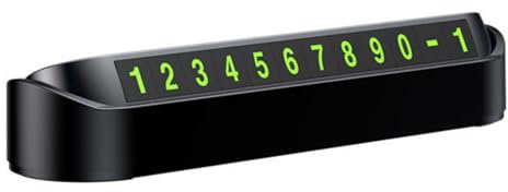 GMBYLBY Car Dashboard Telephone Number Plate Glow Car Temporary Parking Card Plate Glow Hide Phone Number Plate