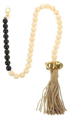 UPKOCH Hundetürglocke Aus Holzperlen Hängendes Seil Für Hunde Klare Klingeltöne Zum Training Installieren Um Hunde Am Schleichen Zu Hindern