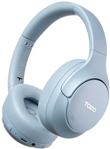TOZO HT3 Casque Bluetooth 6.0 sans Fil avec ANC Hybride | 5Micros pour Appels Clairs, Son Hi-Fi Immersif et Audio Spatial, Multipoint 32 EQ, Pliable et Confortable, Assistant Vocal AI