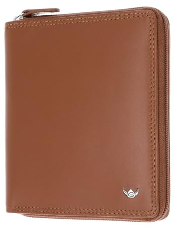 Golden Head Leder Geldbörse Polo RFID Protect RV-Kombischeintasche 3302 Cognac braun