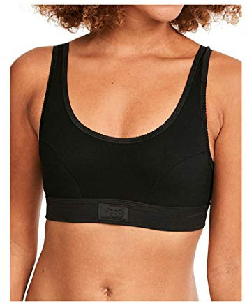Sloggi Femme Double Comfort Top Soutien-Gorge De Tous Les Jours, Noir, 42 EU