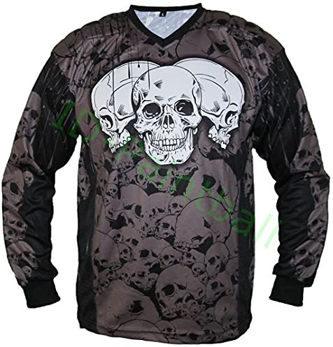 IDP Jersey The Skulls Grau Paintball Trikot Grösse M