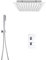 Milano Arvo Thermostatic Mixer Valve 400mm Ceiling Mounted Recessed Shower Head Handset - Chrome