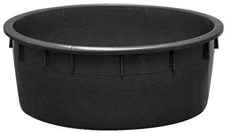 Mobil Plastic - Mastello in plastica 110 litri nero | Contenitore industriale tondo per liquidi, uso agricolo e zootecnico