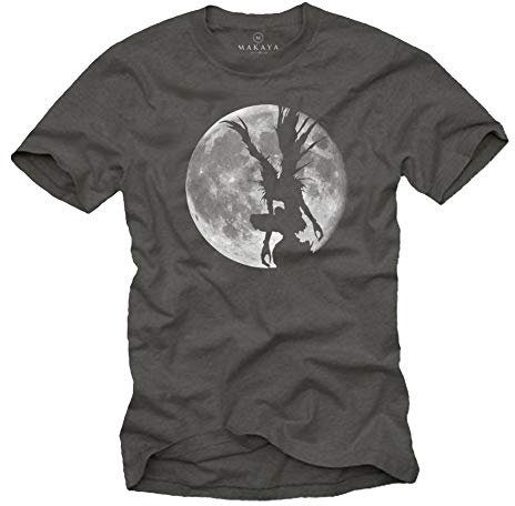 T Shirt Ryuk Shinigami - Magliette Death Note Manga Italiano Anime Comic Grigio XL