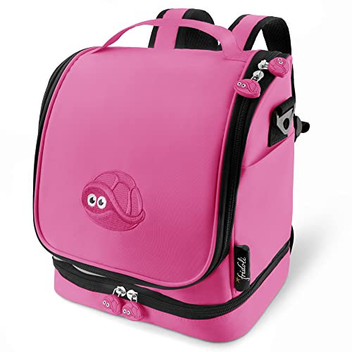 fridoli Kinderrucksack | Toniebox Tasche | pink | Akku Aufladen in der Tasche | bis zu 20 Toniefiguren | Das gesamte Zubehör aufgeräumt | Tonie Tasche