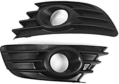 Rejilla de luz antiniebla-Par de rejilla de luz antiniebla de parachoques delantero Rejilla de luz antiniebla embellecedora de color negro para Citroen C4 2004-2008 ABS negro