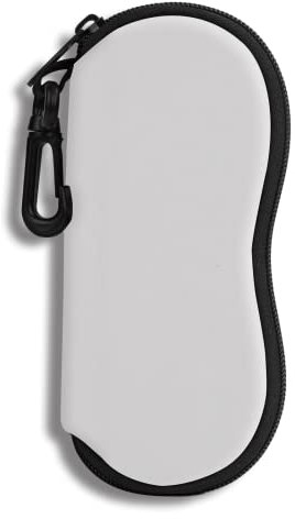 Hion Custodia per occhiali Occhiali da sole Custodia morbida con Clip da Cintura Custodia per Occhiali da Sole con Cerniera in Neoprene Ultraleggero Borsa per Occhiali da Sole Stampata(grigio chiaro)