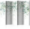 decomonkey Paravent Raumteiler Innen Pflanzen 225x172 cm 5 Teilig Beidseitig Room Divider Wall Raumteiler Stehend Trennwand Sichtschutz Spanische Wand Sichtschutzwand Wohnzimmer Holz Laub Blätter