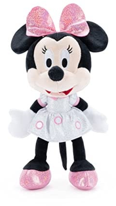 Disney - Minnie Mouse, Sparkly Minnie, 25cm, câlin, Peluche, à partir de 0 Ans
