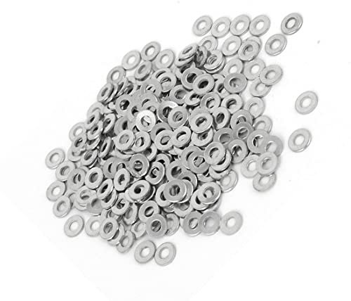 PATIKIL 2mm x 4mm x 0.5mm Rondella, 100pz Cuscinetti Piatti Zinco Placcato GB97 Guarnizioni Fissaggi