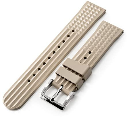 MiLTAT 20 mm Chaffle Sand Uhrenarmband aus FKM-Kautschuk, Farbe Sand