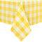 Hiasan Nappe rectangulaire Vichy Anti-Taches Lavable, Nappe Exterieur Impermeable Jardin, pour Salle à Manger, Jardin, fête, Pique Nique, Anniversaire, Mariage ou Maison, 140x280cm Jaune et Blanc