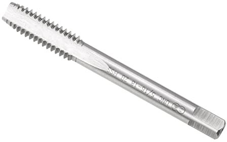 CoCud Filetage Fraisage Tarauds, 5/16-18 UNC Filetage 2B, Haute Vitesse Acier Machine 3 Droit Cannelures Vis Filetage Outil - (Applications: pour Taraudage Perçage Machine), 1 pièce
