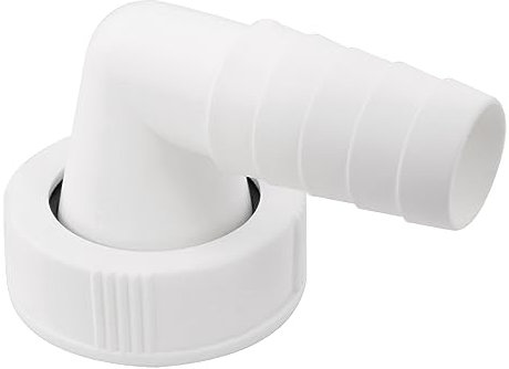 Sanitop-Wingenroth Winkel-Schlauchverschraubung 90 Grad, für Geräte-Unterputz-Geruchsverschluss, Geräteanschluss, Typ 1 1/4 '' x 20-24 mm, Kunststoff, Waschmaschine, Spülmaschine, 181310