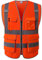LOHASTAR Warnweste für Damen und Herren, Hohe Sichtbarkeit, Reflektierende Sicherheit mit Taschen, Reflektierende Weste Arbeitsweste EN ISO 20471(DE-Orange01,Medium)