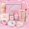 TOLOYE Birthday Gifts for Women, Pink Mug Cup Present for Her, Womens Gift Set with Aromatherapy Candle, Bath Salt Ball, Key Buckle,Christmas Gifts, Unique Pamper Gifts for Best Friend, Mom, Sister