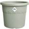 Elho Algarve Cilindro 25cm - Pot de Fleur Exterieur - Jardinières - Plastique 100% recyclé - Ø 24.5 x H 20.5 cm - Vert/Vert Thym