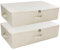 iwill CREATE PRO 2er-Pack, faltbare Aufbewahrungsboxen mit Deckel unter dem Bett, platzsparende Aufbewahrungsboxen für Schlafzimmer, Kleiderschrank, Dachboden, Beige