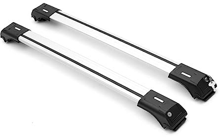 MELABE Car Roof Rack Bars For Dacia For Duster 2014-2018 Cross Bars Aluminum Alloy Side Bars Cross Rails Luggage Holder Roof Rack Carriers Roof Rails (Color : Grey with Lock System)