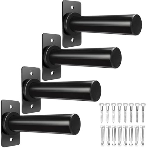 BRTGYM Wall Mounted Weight Plate Holder, Fit 2inch Olympic Weight Plates, Max Weight Capacity 275 lb, Heavy Iron Construction, Mounting Hardware Included