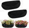 Lot de 4 Doublures Ovale Long en Tissu Non Tissé pour Jardiniere Suspendue, Paniers de Fleurs Remplacement, Jardinieres Balcon Exterieur Intérieur (30 inches Length)