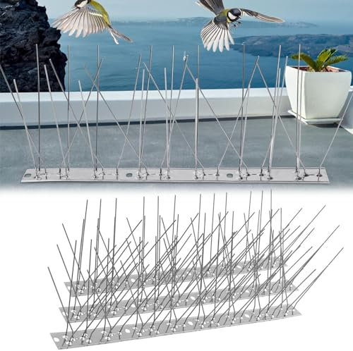 Pinchos Antipalomas, Púas para Pájaros, Pinchos para Palomas Inoxidable de, Pinchos Palomas Exterior Resistente para Balcones, Techos, Jardines o Barreras Privadas, 75cm