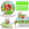 56 Pcs Farm Birthday Party Supplies Tableware Set,Farm Birthday Decorations Party Plates Cups and Napkins for Baby Shower Kids Boys Girls Decorations Supplies