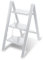 Joparri Escalera plegable de aluminio de 3 peldaños, escalera antideslizante, escalera portátil para el hogar, cocina, hogar, oficina, soporta hasta 150 kg, color blanco