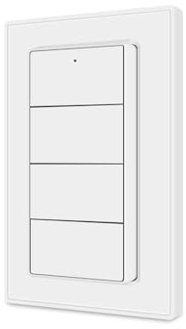 Interruttore intelligente senza fili pulsante di Matter Zigbee, controllo vocale dell'interruttore di scena senza fili Zigbee, controllo APP, compatibile con la programmazione domestica Alexa, 4 gang