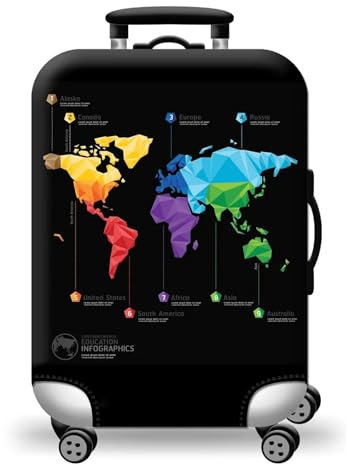 HENGBIRD KofferschutzhüLle Elastisch Kofferbezug Suitcase Cover StaubgeschüTzt KofferhüLle Hergestellt Aus Polyester KofferhüLle KofferschutzhüLle Passend für GrößE (M(22-24Inch))