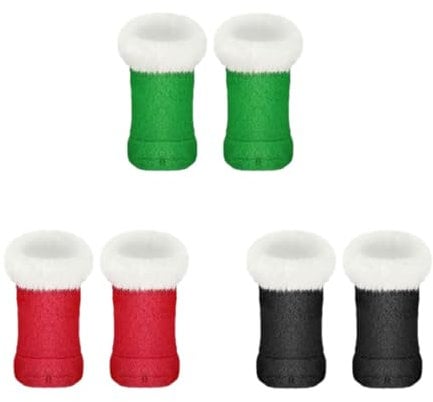 3 Paar Puppen Schuhe Weihnachten, 18 Zoll Plüsch Puppenschuhe Elfen Puppen Stiefel, Mini Stiefel für Puppen, Weihnachtselfen Zubehör für 1/12 Puppenhaus Kostümzubehör