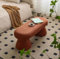 CRCRC Bouclé-Polsterbank, weicher Stoff-Eingangsbereich, Akzentbank for Schlafzimmer, Wohnzimmer, in Mehreren Farben erhältlich(Brown)