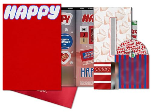 JIN - 2nd Solo Album [Happy] (Standard - JOURNEY Ver.) Photobook + CD-R + Lyric Poster + Folded Poster + Photocard + 2 Extra Photocards