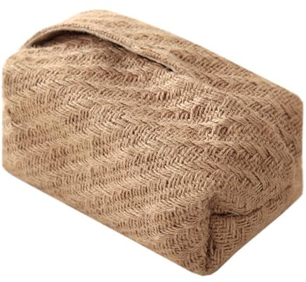 IKOPFLN Boîte à mouchoirs en rotin jute sans produit écologique en plastique