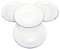 Alipis Piatti in Smalto Bianco da 18 Cm Set da 4 Pezzi Stile Vintage per Servire Cibo Snack E tè in Cucina