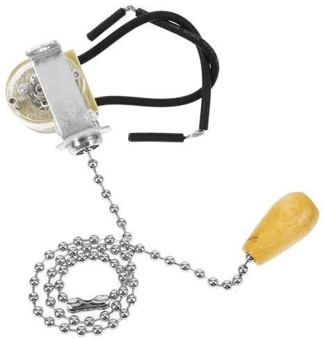 DECOMELODY Light Pull Switch Silent Cord Switch for Lamp Ceiling Bathroom Replacement for Diy Home Projects