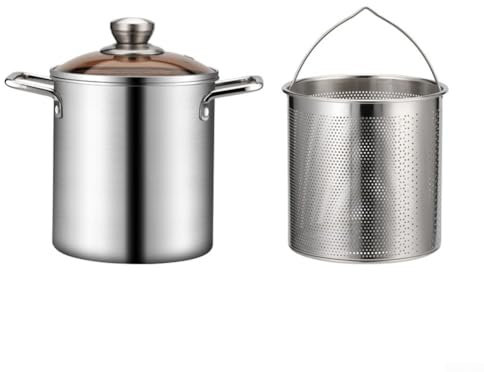 Stainless Steel Fryer Kit with Handles for Deep Frying Meat, Chips, and More