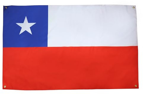 AZ FLAG Chile-Flagge, 150 x 90 cm, mit 4 Ösen, Chilenischer Pavillon für Balkon oder Wand