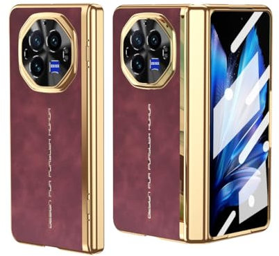 Étui de protection Coque compatible avec Vivo X Fold 3 avec coque de protection d'écran, coque de protection complète des charnières, coque de protection complète résistante aux chocs, coque robuste c