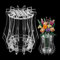 Vaso per fiori Lego, vaso trasparente da esposizione per bouquet di fiori Lego, vasi trasparenti per rose botaniche, crisantemo, girasole, loto e fiori di ciliegio (trasparente-B)