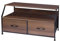Mondeer TV Schrank,Lowboard TV Bank mit 2 Vlies Schubladen und 25kg tragfähigem Ablagefach,Walnuss-Optik, für Wohnzimmer, 93x39x48,5cm